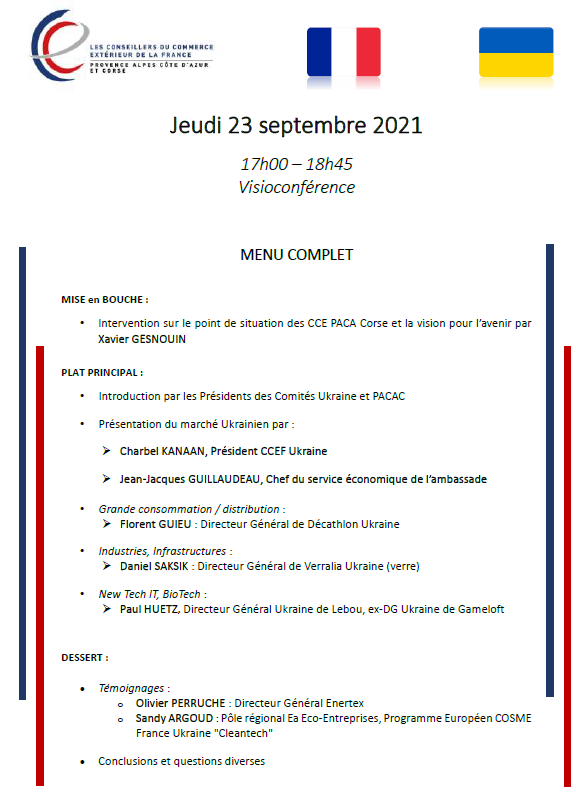 Comité régional en visio : 23 septembre 2021 de 17h à 18h45